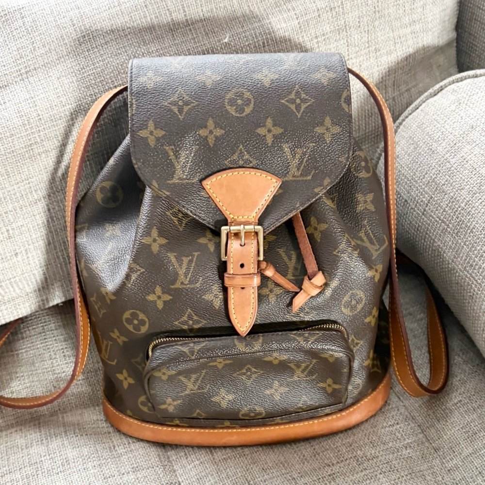 Louis Vuitton LV BackPack Bag Montsouris MM Brown Monogram